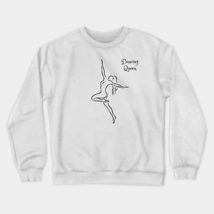 Dancing queen line art. Dancing girl minimalist design. Crewneck Sweatshirt